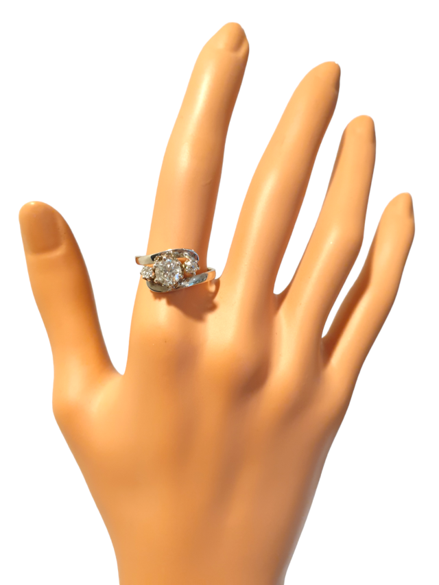 Witgouden slagring met 0.84ct briljant geslepen diamant. #27822 - Afbeelding 3