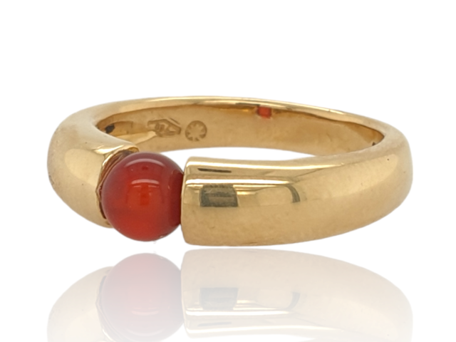 Geelgouden ring met Carneool - Kornalijn #27871