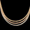 14 Karaat tricolor gouden chooker ketting, Tweede hands occasion. #26307