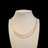 14 Karaat tricolor gouden chooker ketting, Tweede hands occasion. #26307 - Afbeelding 2