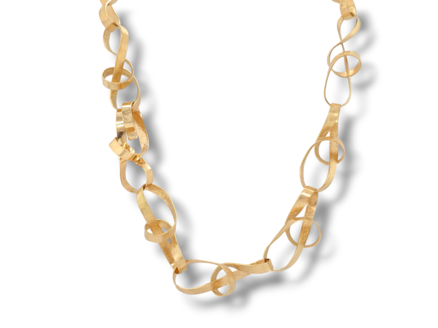 18 karaat gouden handgemaakt uniek collier Twirl. Tweede hands occasion. #27867