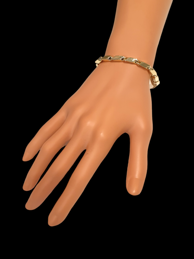 Gouden schakelarmband occasion # 27888 - Afbeelding 3