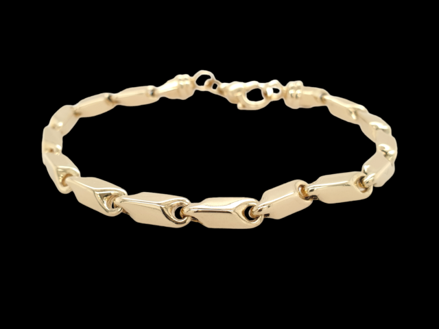Gouden schakelarmband occasion # 27888 - Afbeelding 2
