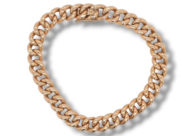 14 karaat rosé gouden occasion gourmet armband #27924