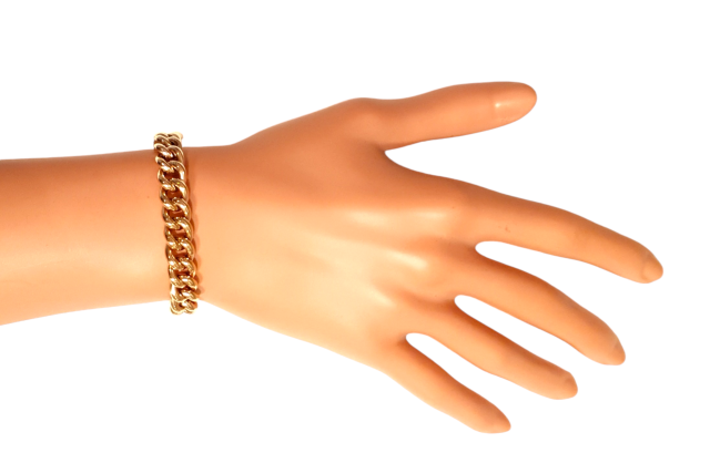 14 karaat rosé gouden occasion gourmet armband #27924 - Afbeelding 2