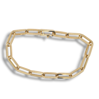 14 karaat gouden paperclip armband / Closedforever #27926