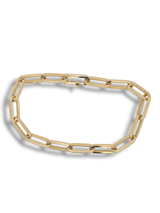 14 karaat gouden paperclip armband / Closedforever #27926