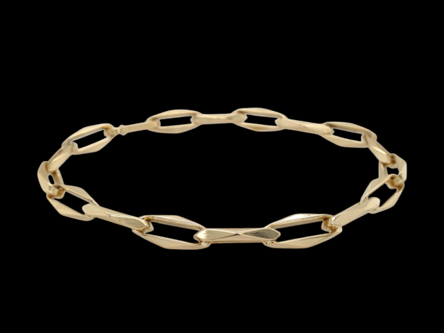 Gouden closedforever schakelarmband, tweede hands occasion. #28072 - Afbeelding 2