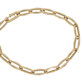 Gouden closedforever schakelarmband, tweede hands occasion. #28072