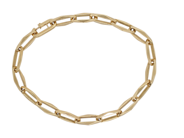 Gouden closedforever schakelarmband, tweede hands occasion. #28072