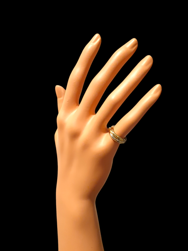 Gouden trinity ring. #28074 - Afbeelding 2