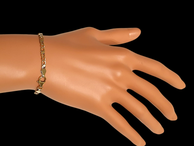 14 Karaat gouden armband met kruismotief. # 28079 - Afbeelding 2