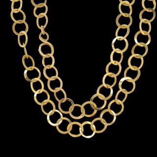 18 karaat gouden schakel ketting / collier handgemaakt.