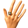 18 karaat gouden ring met saffier en diamant #28088 - Afbeelding 3