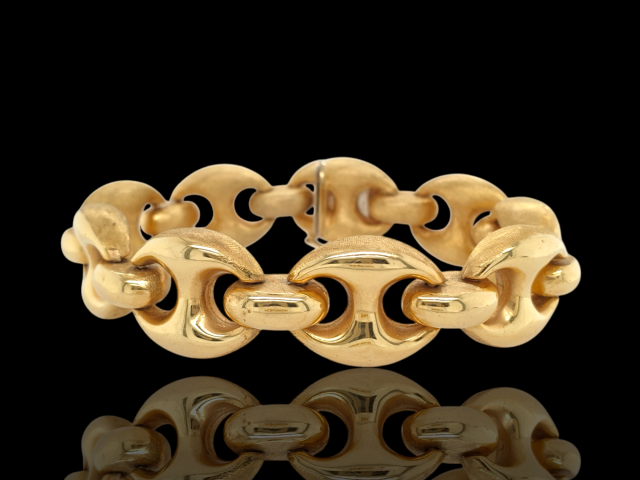 18 karaat gouden luxe occasion armband. #28047 - Afbeelding 3