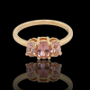 14 Karaat gouden ring met Roze tourmalijn, Morganiet. #27979 - Afbeelding 2