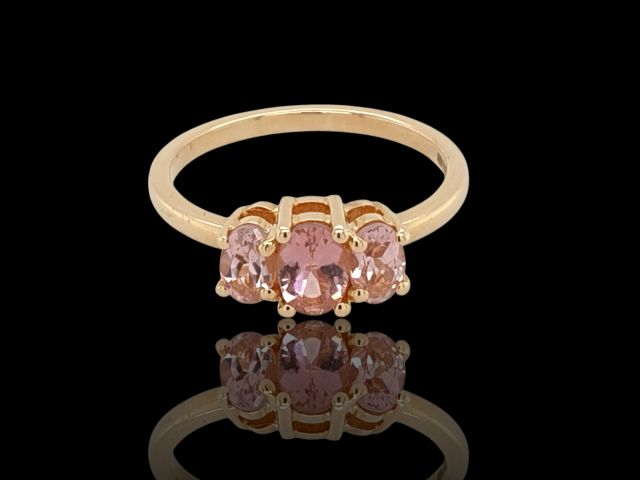 14 Karaat gouden ring met Roze tourmalijn, Morganiet. #27979 - Afbeelding 2