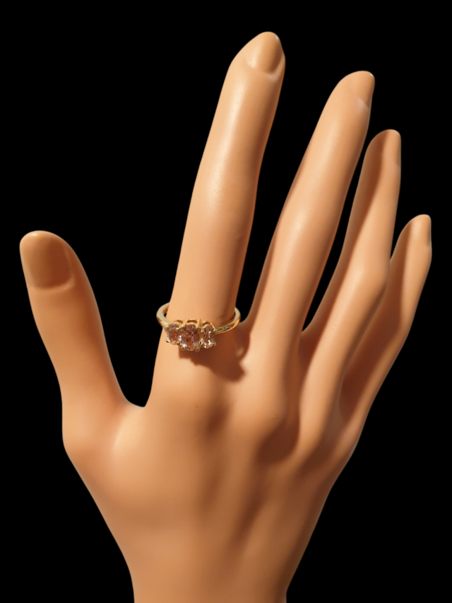 14 Karaat gouden ring met Roze tourmalijn, Morganiet. #27979 - Afbeelding 4