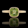 Gouden ring met Peridot in gladde zetting #27959