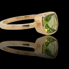 Gouden ring met Peridot in gladde zetting #27959 - Afbeelding 2