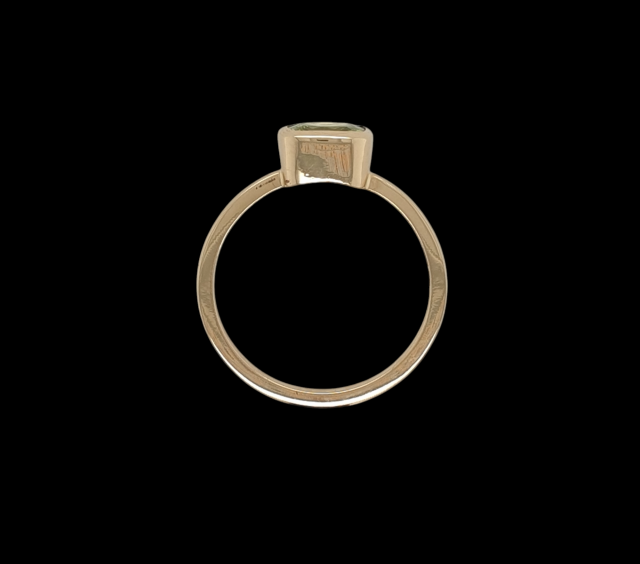 Gouden ring met Peridot in gladde zetting #27959 - Afbeelding 3