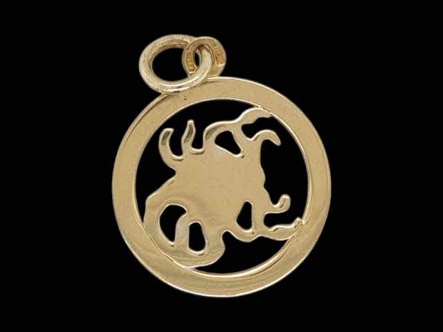 Gouden kreeft hanger. #28009 - Afbeelding 3