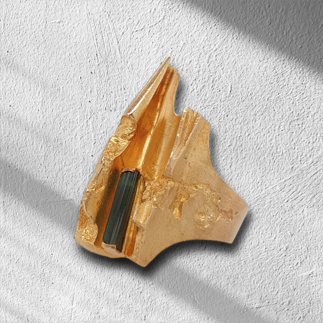 Gouden ring van Lapponia, Björn Weckström Toermaline River. #28101
