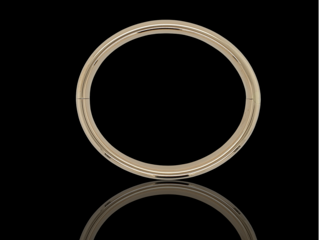 14 Karaat gouden bangle armband. #28122 - Afbeelding 2