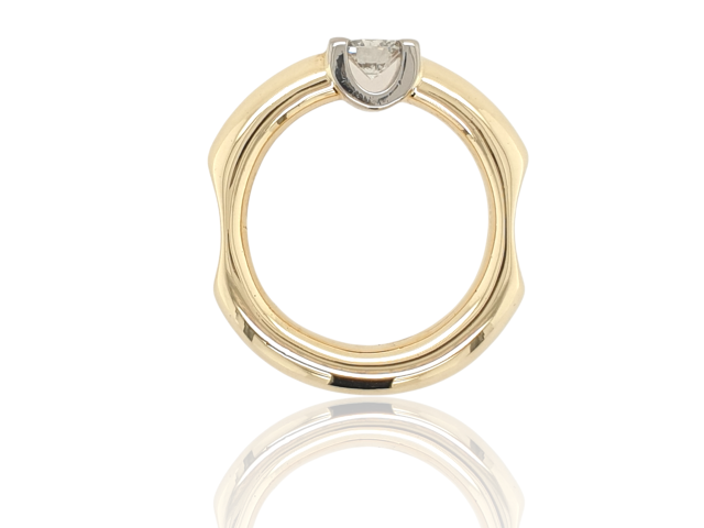 Volle 14 karaat gouden solitair briljant ring 0.70ct. # 28126 - Afbeelding 3