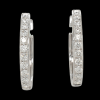 Witgouden oorringen met 22-0.77ct W.Si diamant/briljant. #28130 - Afbeelding 3