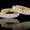 Gouden creolen met 12-0.22ct H.Si briljant geslepen diamant. #28131 - Afbeelding 2