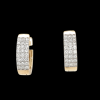 Gouden creolen bezet met 48-0.29ct H.Si briljant diamant. #28132 - Afbeelding 2