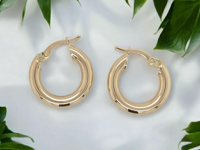 Gouden oorsieraden, oorring / creool. # 28143