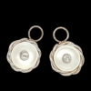 18 krt. witgouden creoolhangers met parelmoer en diamant. #27743. - Afbeelding 4