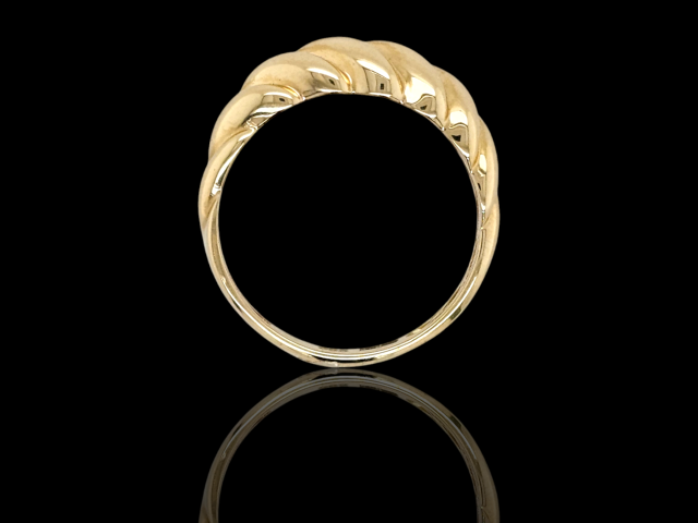 Gouden getordeerde ring # 27412 - Afbeelding 2