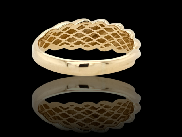 Gouden getordeerde ring # 27412 - Afbeelding 3