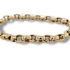 Gouden jasseron armband met ovale holle schakels  #27018 - Afbeelding 2