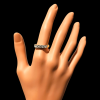 Gouden alliance rijring met 5-0.85ct briljant # 27416 - Afbeelding 3