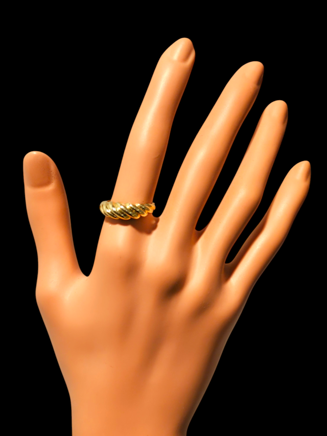 Gouden getordeerde ring # 27412 - Afbeelding 4