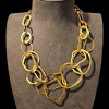 Gouden handgemaakte uniek collier "Joie de Vivre" # 27330 - Afbeelding 5