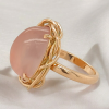 14 Karaat rosé gouden ring met oranje maansteen, vogelnestje #25998 - Afbeelding 3