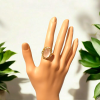 Bicolor gouden ring met roze maansteen #20708 - Afbeelding 4