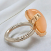 Bicolor gouden ring met roze maansteen #20708 - Afbeelding 2