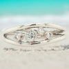 Witgouden Family Love-ring met briljant. #24759