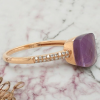 Kleine gouden ring met Amethist en diamantjes. #18623