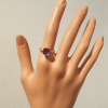 Kleine gouden ring met Amethist en diamantjes. #18623 - Afbeelding 4