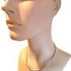 Witgouden Omega spiraalcollier #28395 - Afbeelding 3