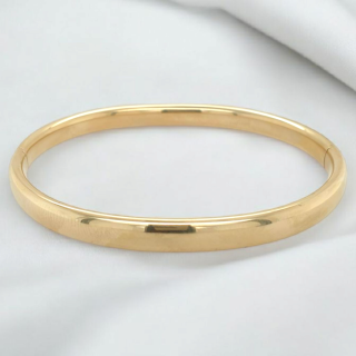 Gouden bangle armband 6 mm breed 8.5cm polsmaat #28381