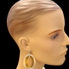 18 Karaat gouden oorhangers met parelmoer en briljant. Nanis #28383 - Afbeelding 3