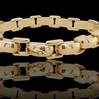 14 Karaat gouden schakelarmband. Occasion. #28452